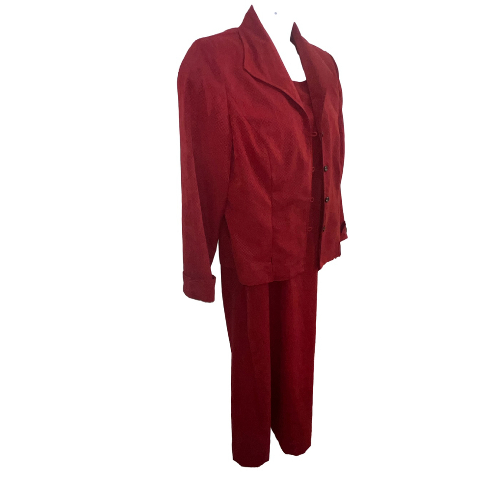 Women's Sag Harbor Red Dress Suit Size 14 - Picture 2 of 5
